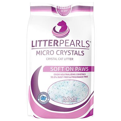 Кварцевый наполнитель для туалетов котов Litter Pearls Micro Crystals LitterPearls