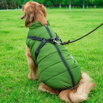 Светоотражающая зимняя куртка для собак Army Green Derby