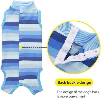 Костюм для восстановления собак WanTalk Striped Recovery Suit, Blue Wan talk