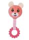 М'яка іграшка для собак Ведмедик з кільцем, Рожевий, 1 шт.