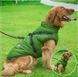 Світловідбиваюча зимова куртка для собак Army Green, 2XL, 38 см, 62 см, 36,5 см