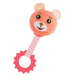 М'яка іграшка для собак Ведмедик з кільцем, Рожевий, 1 шт.